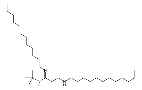 N-tert-butyl-N'-dodecyl-3-(dodecylamino)propanimidamide Structure