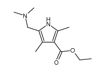 5-dimethylaminomethyl-2,4-dimethyl-pyrrole-3-carboxylic acid ethyl ester结构式