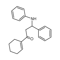 (R,S)-3-anilino-1-(cyclohexen-1-yl)-3-phenylpropan-1-one结构式