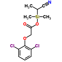 (1-Cyanoethyl)(dimethyl)silyl (2,6-dichlorophenoxy)acetate Structure