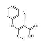 3-anilino-2-cyano-3-methylsulfanylprop-2-enamide结构式