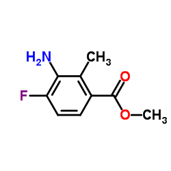 Methyl 3-amino-4-fluoro-2-methylbenzoate结构式