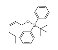 (Z)-tert-butyl(hex-2-en-1-yloxy)diphenylsilane结构式