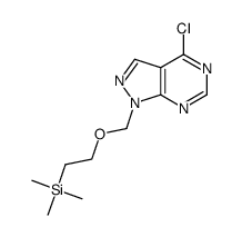 4-chloro-1-((2-(trimethylsilyl)ethoxy)methyl)-1H-pyrazolo[3,4-d]pyrimidine Structure