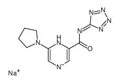 sodium,(6-pyrrolidin-1-ylpyrazine-2-carbonyl)-(2H-tetrazol-5-yl)azanide结构式