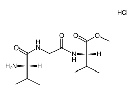 (+)-(S)-valylglycinyl-(S)-valine methyl ester hydrochloride Structure