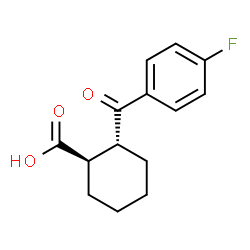 TRANS-2-(4-FLUOROBENZOYL)-1-CYCLOHEXANE-CARBOXYLIC ACID结构式