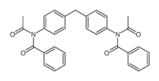 N-acetyl-N-[4-[[4-[acetyl(benzoyl)amino]phenyl]methyl]phenyl]benzamide结构式