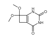 8,8-dimethoxy-2,4-diazabicyclo[4.2.0]oct-1(6)-ene-3,5-dione结构式