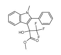 (+/-)-3,3,3-trifluoro-2-hydroxy-2-(1-methyl-2-phenylindol-3-yl)propionic acid methyl ester Structure