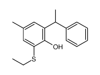 2-ethylsulfanyl-4-methyl-6-(1-phenylethyl)phenol Structure