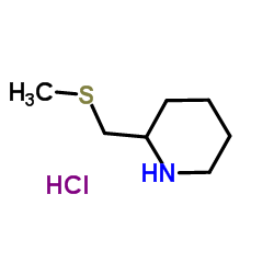 2-[(Methylsulfanyl)methyl]piperidine hydrochloride (1:1) Structure