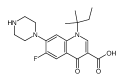 6-fluoro-4-oxo-1-(tert-pentyl)-7-(piperazin-1-yl)-1,4-dihydroquinoline-3-carboxylic acid Structure