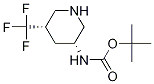 顺式-3-(Boc-氨基)-5-三氟甲基哌啶结构式