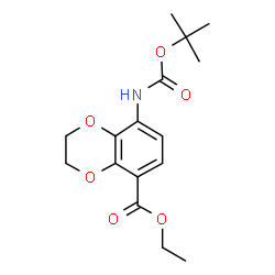 ETHYL8-(TERT-BUTOXYCARBONYLAMINO)-2,3-DIHYDROBENZO[B][1,4]DIOXINE-5-CARBOXYLATE结构式