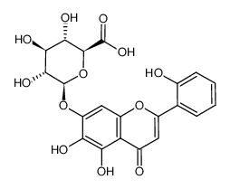 7-glucuronuloxy-5,6,2'-trihydroxyflavone结构式