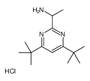 1-(4,6-ditert-butylpyrimidin-2-yl)ethanamine,hydrochloride Structure