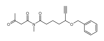 N-(acetoacetyl)-5-benzyloxy-N-methyl-6-heptynamide结构式