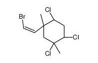 (1S)-2β,4β,5α-Trichloro-1,5-dimethyl-1β-[(E)-2-bromoethenyl]cyclohexane结构式