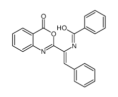 N-[1-(4-oxo-3,1-benzoxazin-2-yl)-2-phenylethenyl]benzamide Structure