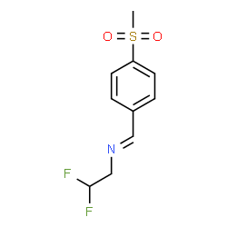 (E)-N-(4-(Methylsulfonyl)benzylidene)-2,2-difluoroethanamine结构式