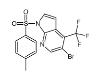 5-Bromo-1-[(4-methylphenyl)sulfonyl]-4-(trifluoromethyl)-1H-pyrro lo[2,3-b]pyridine结构式