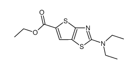 2-Diethylamino-thieno[2,3-d]thiazole-5-carboxylic acid ethyl ester结构式