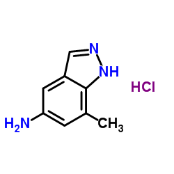 7-Methyl-1H-indazol-5-amine hydrochloride (1:1)结构式