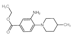 Ethyl 3-amino-4-(4-methyl-1-piperidinyl)benzoate结构式
