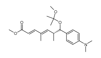 methyl 4,6-(R)-dimethyl-7-(4'-N,N-dimethylaminophenyl)-7-(2-methoxypropyloxy)-2,4-heptadienoate结构式