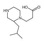3-[(2R)-2-(2-methylpropyl)piperazin-1-yl]propanoic acid Structure