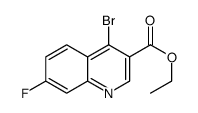 4-Bromo-7-fluoroquinoline-3-carboxylic acid ethyl ester结构式