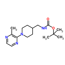2-Methyl-2-propanyl {[1-(3-methyl-2-pyrazinyl)-4-piperidinyl]methyl}carbamate Structure