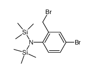 N-(4-bromo-2-(bromomethyl)phenyl)-1,1,1-trimethyl-N-(trimethylsilyl)silanamine结构式