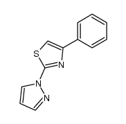 4-phenyl-2-(1H-pyrazol-1-yl)thiazole结构式
