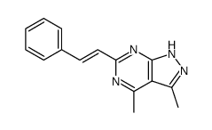3,4-Dimethyl-6-((E)-styryl)-1H-pyrazolo[3,4-d]pyrimidine Structure