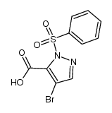 4-bromo-1-phenylsulphonylpyrazole-5-carboxylic acid结构式