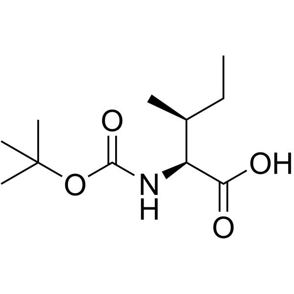 Boc-L-异亮氨酸结构式