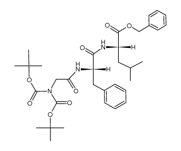 Boc2-Gly-Phe-Leu-OBzl Structure
