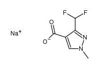 3-difluoromethyl-1-methyl-1H-pyrazole-4-carboxylic acid, sodium salt Structure