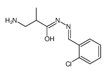 3-amino-N-[(E)-(2-chlorophenyl)methylideneamino]-2-methylpropanamide结构式