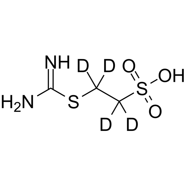 2-(2-Sulfoethyl)pseudourea-d4 Structure