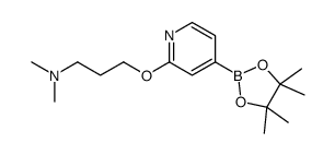 N,N-dimethyl-3-[4-(4,4,5,5-tetramethyl-1,3,2-dioxaborolan-2-yl)pyridin-2-yl]oxypropan-1-amine Structure