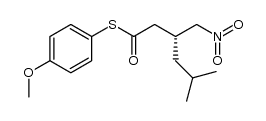 (R)-S-(4-methoxyphenyl) 5-methyl-3-(nitromethyl)hexanethioate Structure