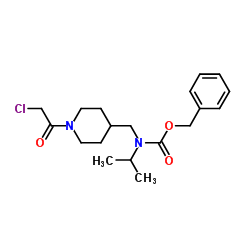 Benzyl {[1-(chloroacetyl)-4-piperidinyl]methyl}isopropylcarbamate结构式