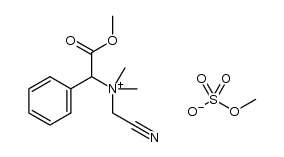 N-cyanomethyl-N,N-dimethyl-N-(α-methoxycarbonylbenzyl)ammonium methylsulfate结构式