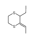 2-ethyl-3-ethylidene-1,4-dithiane结构式