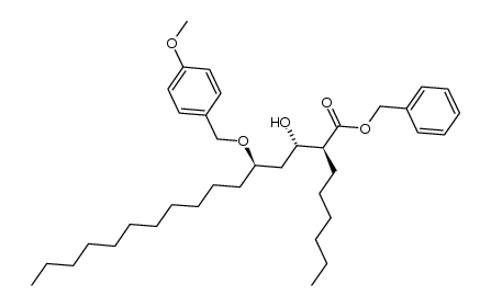 benzyl (2S,3S,5R)-5-(4-methoxybenzyloxy)-2-hexyl-3-hydroxyhexadecanoate Structure