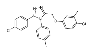 4H-1,2,4-Triazole, 3-((4-chloro-3-methylphenoxy)methyl)-5-(4-chlorophe nyl)-4-(4-methylphenyl)- Structure