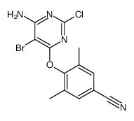 4-(6-amino-5-bromo-2-chloropyrimidin-4-yloxy)-3,5-dimethylbenzonitrile结构式